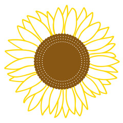 Half Sunflower, Flower , Monogram, Sunflower silhouette, Floral, Sunflower SVG, Sunflower t shirts and svg design, sunflower motivational quotes.
