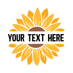 Half Sunflower, Flower , Monogram, Sunflower silhouette, Floral, Sunflower SVG, Sunflower t shirts and svg design, sunflower motivational quotes.