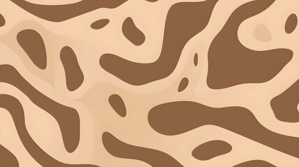 Organic Shapes in light brown Tones. Flat and minimalistic Wallpaper