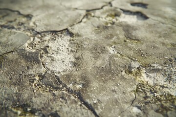 Detailed view of cracked stone surface, suitable for background use