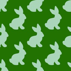 Cartoon Easter rabbit seamless bunnies pattern for wrapping paper and fabrics and linens and kids clothes