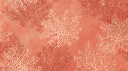 Intricate Coral-like Patterns on a Gradient Reddish Background - Ideal for Themes Related to Marine Life, Natural Formations, or Decorative Art.