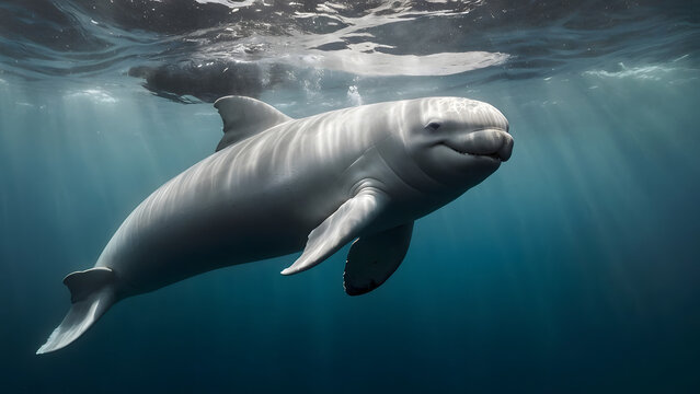 A Majestic Beluga Whale