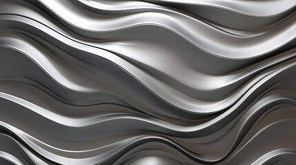 A silver wave with a black background