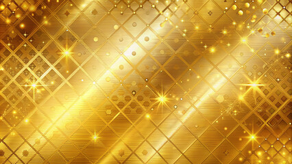 Exquisite Golden Luxury Background with Sparkling Diamond Pattern and Radiant Light Effects - Ideal for Upscale Product Showcases, Exclusive Event Invitations, or High-End Design Projects.
