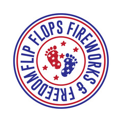 Flip Flops Fireworks & Freedom SVG
