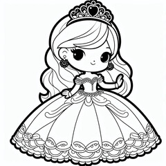 Fototapeta premium Princess coloring 