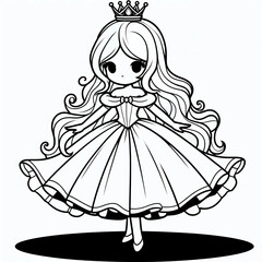 Fototapeta premium Princess coloring 