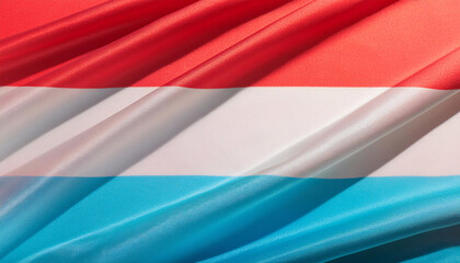 Fototapeta premium Realistic Artistic Representation of Luxembourg waving flag
