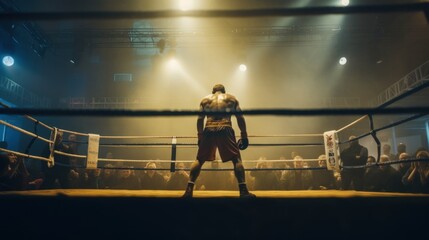 boxing athletes fighting in the ring.AI generated image