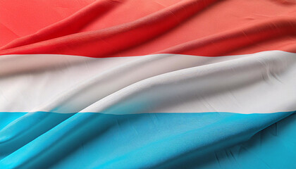 Realistic Artistic Representation of Luxembourg waving flag