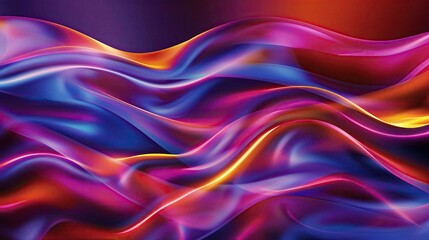 Colorful waves flowing through a modern fabric background. It's ideal for designing dynamic, lively graphics.