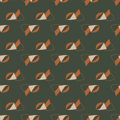 Seamless pattern with abstract shapes. Decorative trendy background in minimalist style. Vector Illustration.