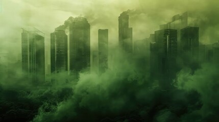 Green Poison Gas Smog , Environmental eco safe Conservation