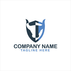 Bull buffalo head cow animal mascot logo design vector 