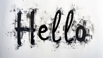 The word Hello created in Uncial Calligraphy.