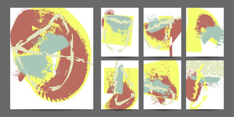 Fototapeta premium New painting Abstract vector social media backdrop border with multicolored wire frame geometric shapes. Futuristic design concept