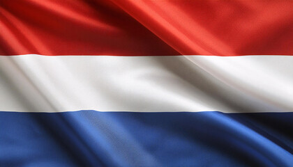 Naklejka premium Realistic Artistic Representation of Netherlands waving flag