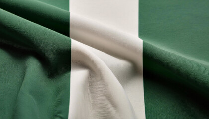 Obraz premium Realistic Artistic Representation of Nigeria waving flag