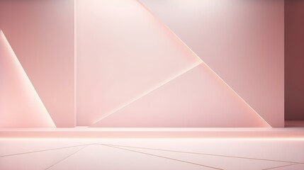 Empty blush Studio Background with beautiful Lighting. Modern Space for Product Presentation