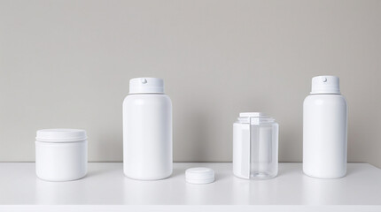 bottle and glass, container, mockup 