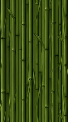 Green bamboo wall background