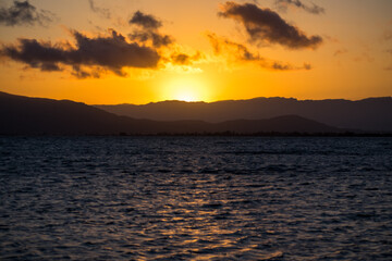 golden hour in the ocean