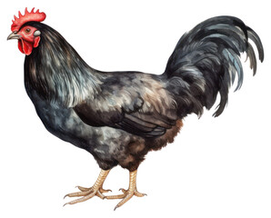 PNG Chicken poultry animal black.