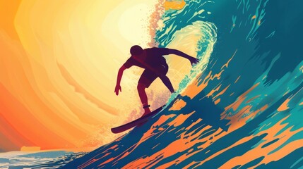 A man skillfully rides a wave on top of a surfboard in the ocean.