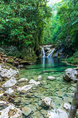 Obraz premium Tres Caídas, Finca Sacmoc, Cobán, Alta Verapáz