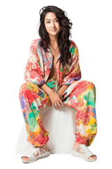 PNG Fashion sitting adult women.