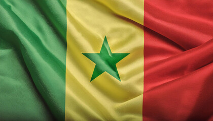 Realistic Artistic Representation of Senegal waving flag