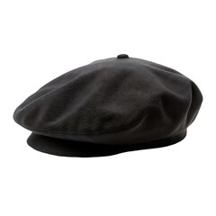 Black French cap beret side view