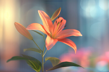 Fototapeta premium Orange lily flower 