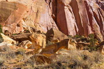Beautiful sandstone formations at Capitol Reef National Park.