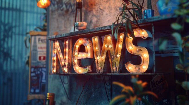 Accent Lighting News concept art poster.