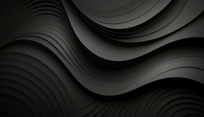 Fototapeta premium A series of monochrome paper layers, each slightly elevated above the other, showcasing