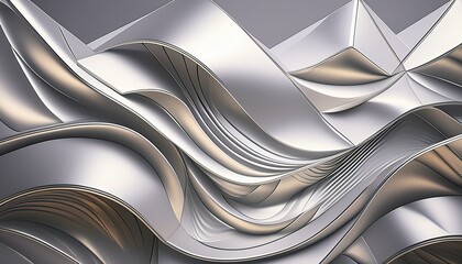  Imagine soft, rolling waves composed of sharp geometric shapes—triangles, rectangles