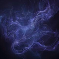 Obraz premium Indigo Swirling Galaxy Smoke: Computer-Simulated Abstract Universe