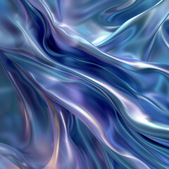 Aqua Flowing Digital Silk: Computer-Generated Abstract Textures