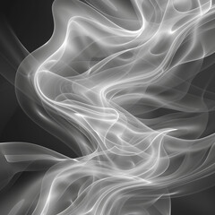 Fototapeta premium Smoke Grey Dynamic Fog Swirls: A Computer-Simulated Abstract Background