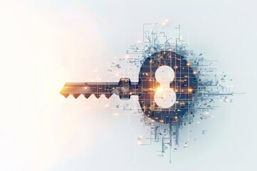 Obraz premium Secure firmware and antivirus defenses rely on strong encryption and firewall to protect network access.