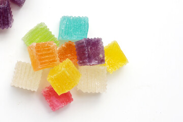 Colorful crispy jelly. Thai sweet dessert