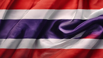 Realistic Artistic Representation of Thailand waving flag