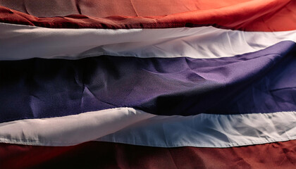 Realistic Artistic Representation of Thailand waving flag