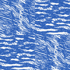 Coastal summer patchwork sail boat in azure ocean blue seamless background. Modern seaside beach cottage home decor boat block effect print for decorative coast interior furnishing fabric edge