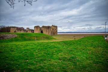 Exploring the beauty of Flint Castle and natural surroundings in Wales