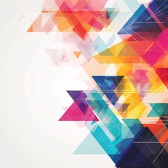 Fototapeta premium Overlapping Triangles Background Illustration