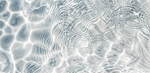 Abstract Water Ripples Background,  White Pattern with Light Reflections and Lines. Texture Background Concept