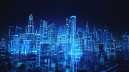 Schematic Blueprint of City